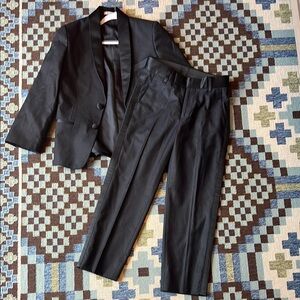 Boys Calvin Klein Black Tuxedo Suit Set in Size 8